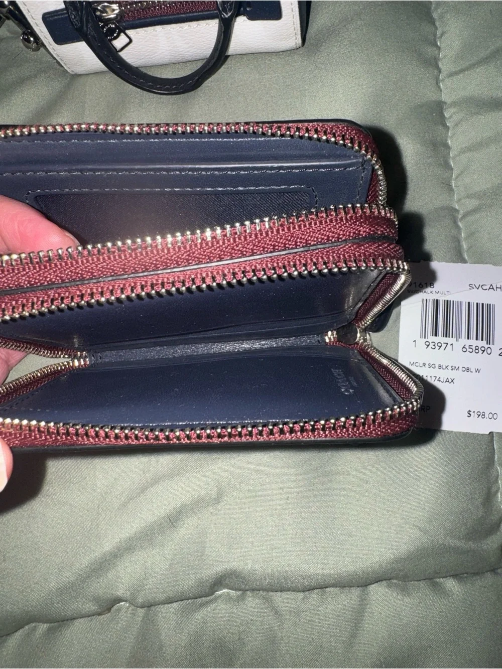 Coach Rowan signature keychain, wallet, and tiny satchel vintage all new rare!